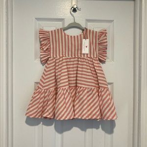 Brand New! Pink Chicken Pink Stripe Dress 6-12 Months